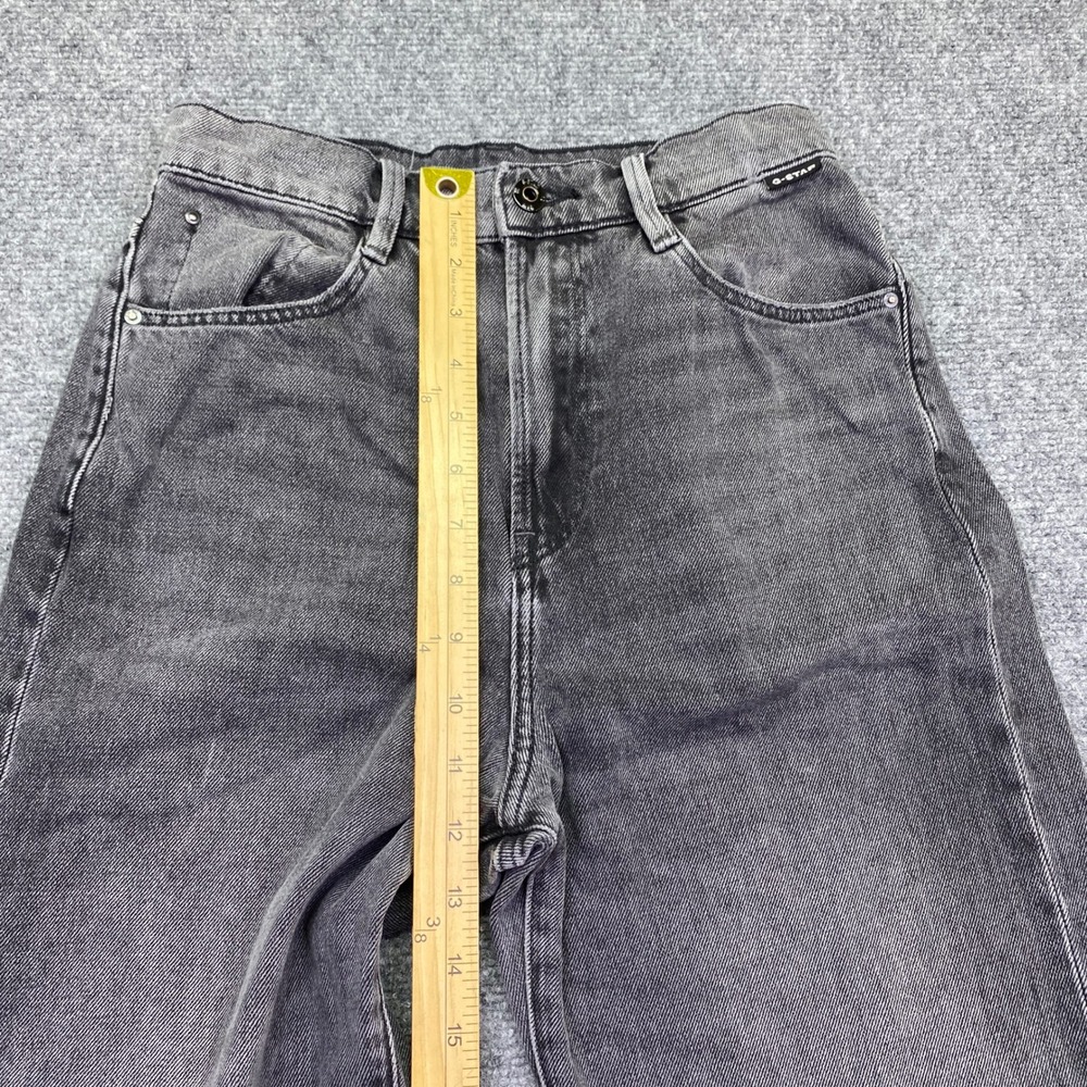 G-Star Raw Tedie Ultra High Straight Jeans Grey Faded Black Sz 26 Grunge Western - Picture 2 of 13